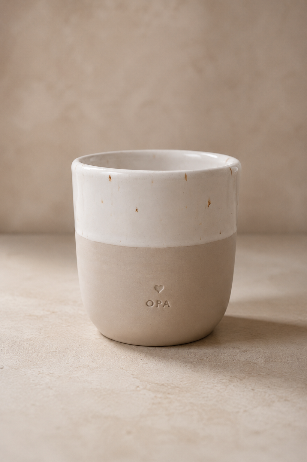 Steingutbecher "Opa"