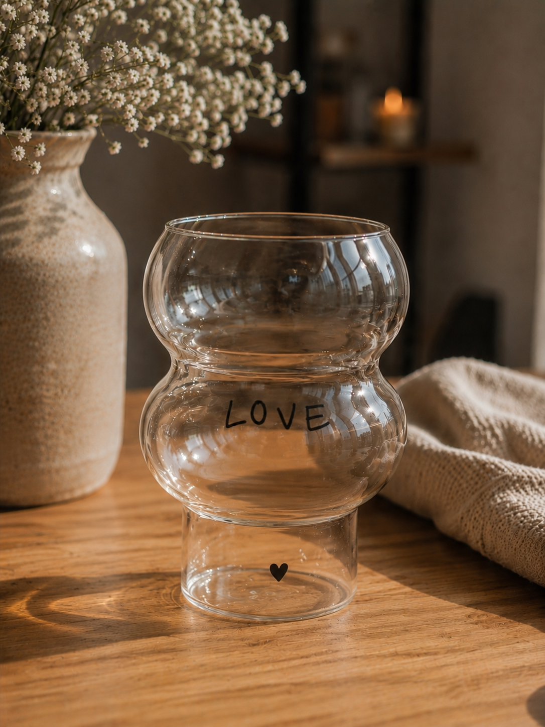 Double Bubbleglas "Love"