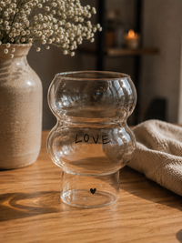 Double Bubbleglas "Love"