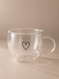Doppelwandige Herztasse "Lieblingsmoment"