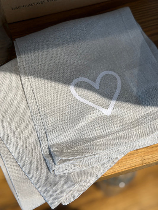 Leinen Geschirrtuch mit Motiv