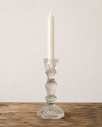 Kerzenhalter Liv aus klarem strukturiertem Glas 20,5 cm