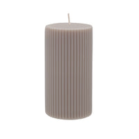 Blockkerze Rillen | 70 x 150 | grau